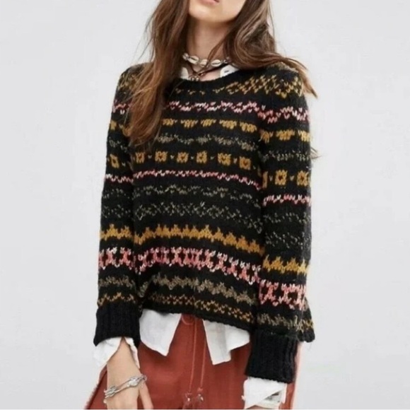 Free People - Through The Storm Fair Isle Sweater - Picture 1 of 5